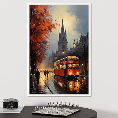 Vintage London Street Canvas Wall Art
