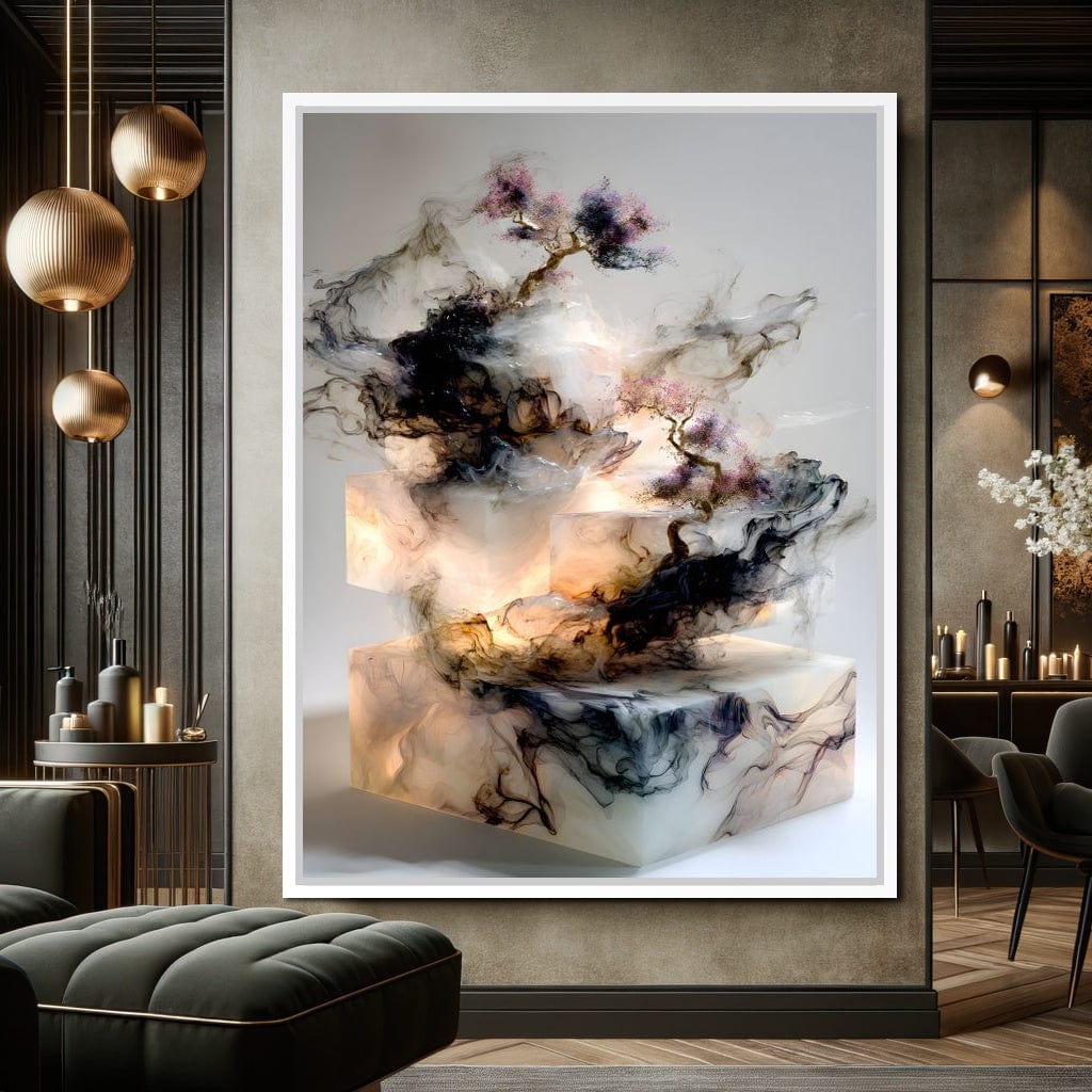 Celestial Bonsai Ascension Canvas Wall Art