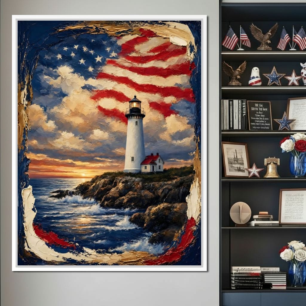 Beacon of the Coastal Morning Light Canvas Wall Art