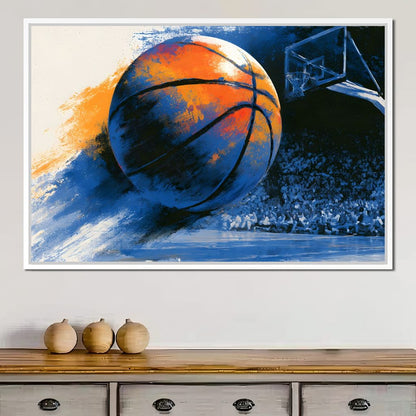 Flight of the Basketball Canvas Wall Art