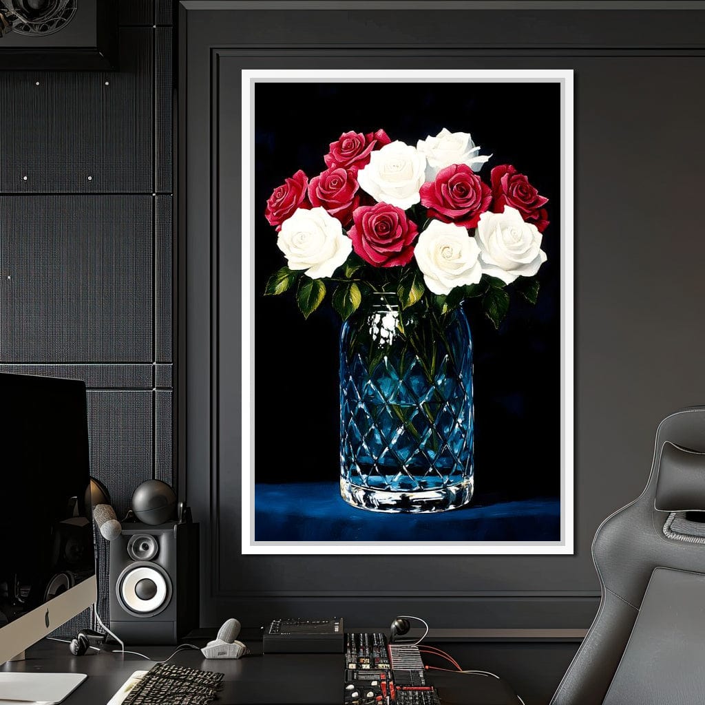 Velvet Petals Crystal Blooms Canvas Wall Art
