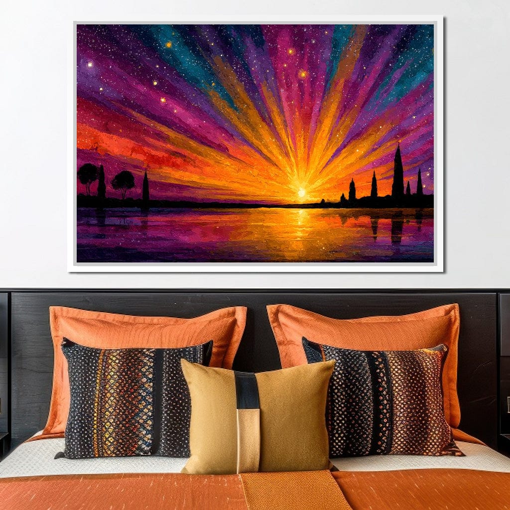 Vibrant Celestial Horizon Canvas Wall Art