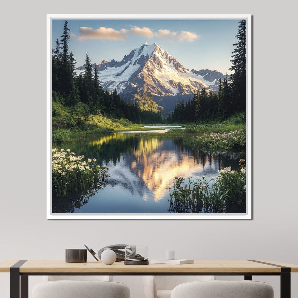 Mountaintop Reflections Canvas Wall Art