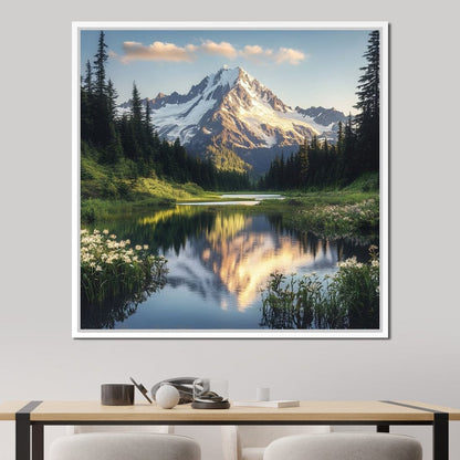 Mountaintop Reflections Canvas Wall Art
