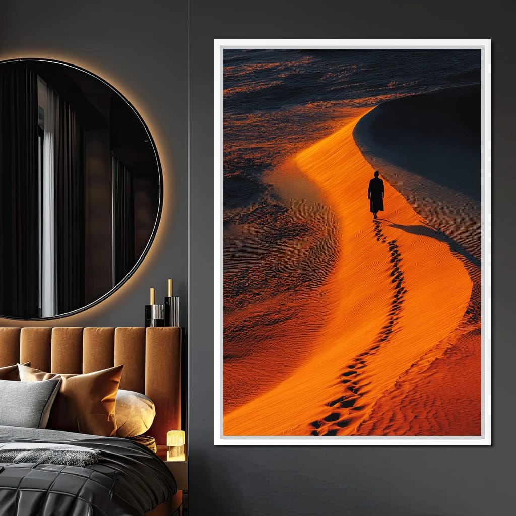 Solitude On Burning Sands Canvas Wall Art