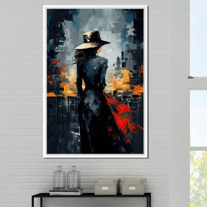 Dusk Enigma in Monochrome Canvas Wall Art