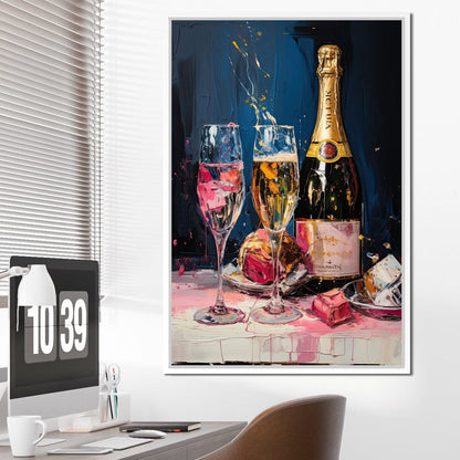 Champagne Radiance Canvas Wall Art