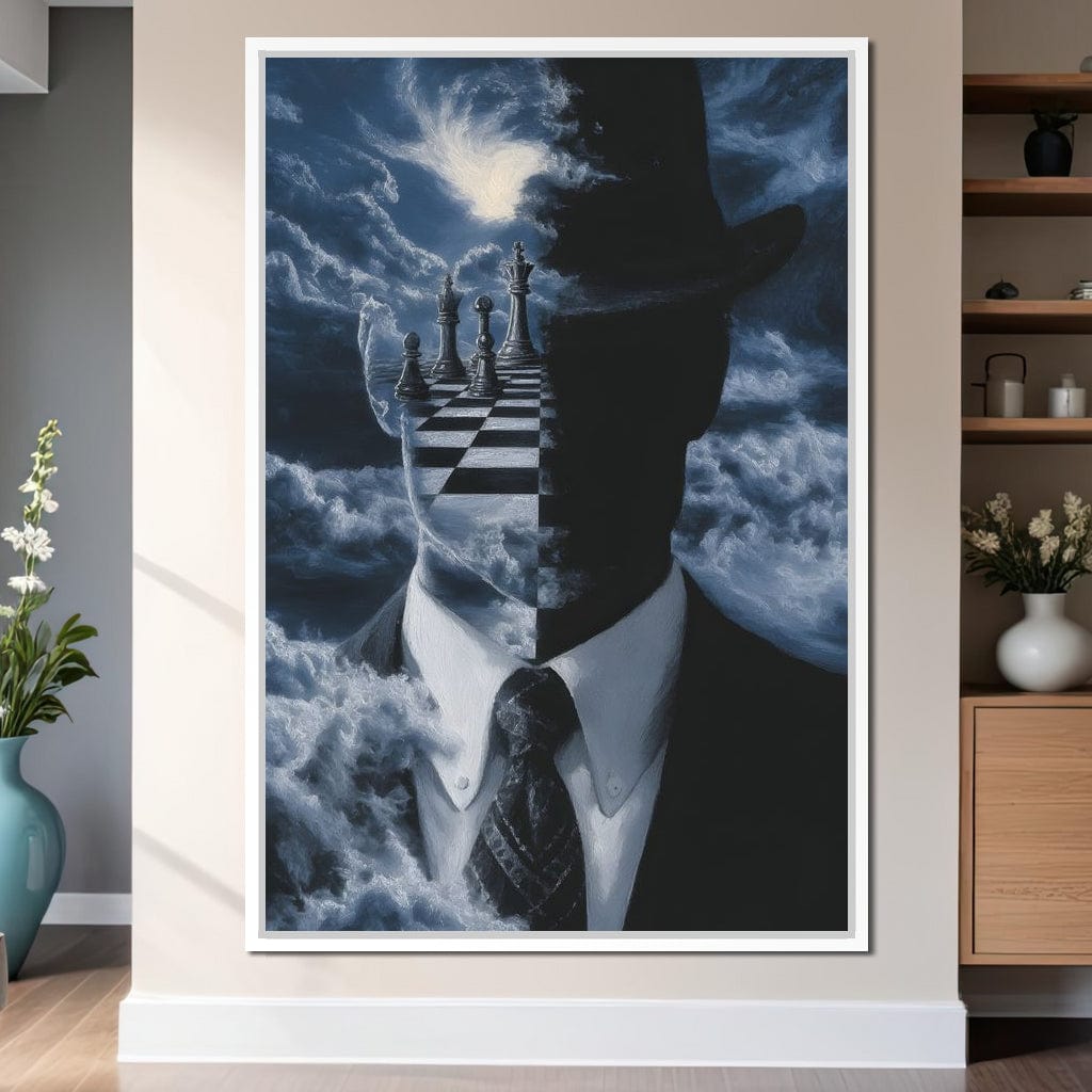 Surreal Chessboard Mind Horizon Canvas Wall Art