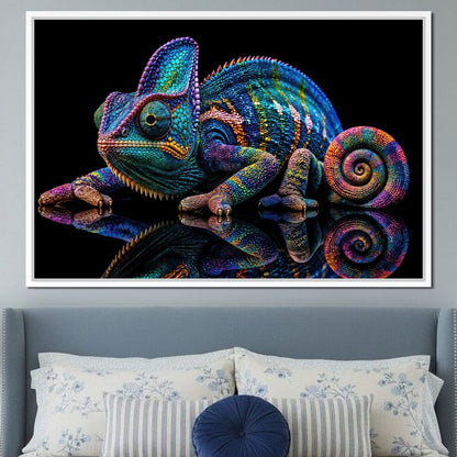 Chromatic Chameleon Canvas Wall Art