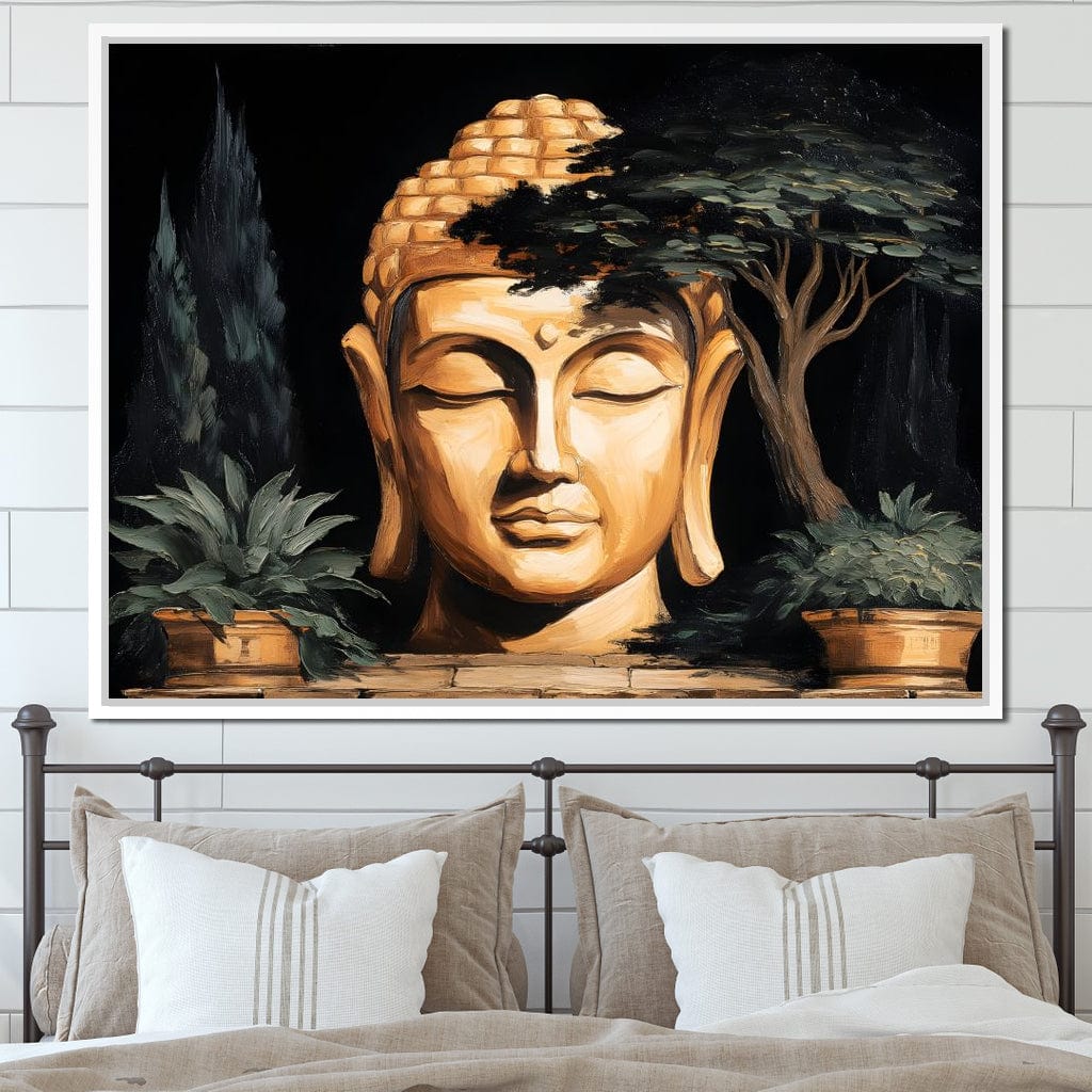 Tranquil Buddha Garden Essence Canvas Wall Art
