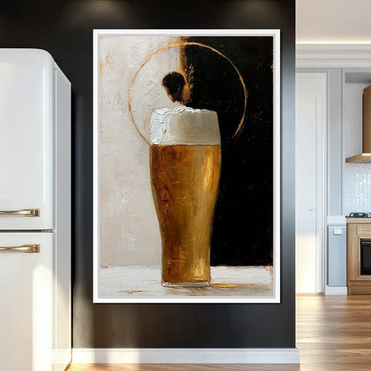 Golden Beer Against the Divide Canvas Wall Art