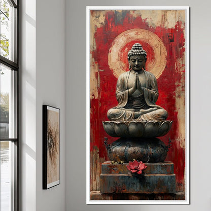Meditative Lotus Harmony Canvas Wall Art