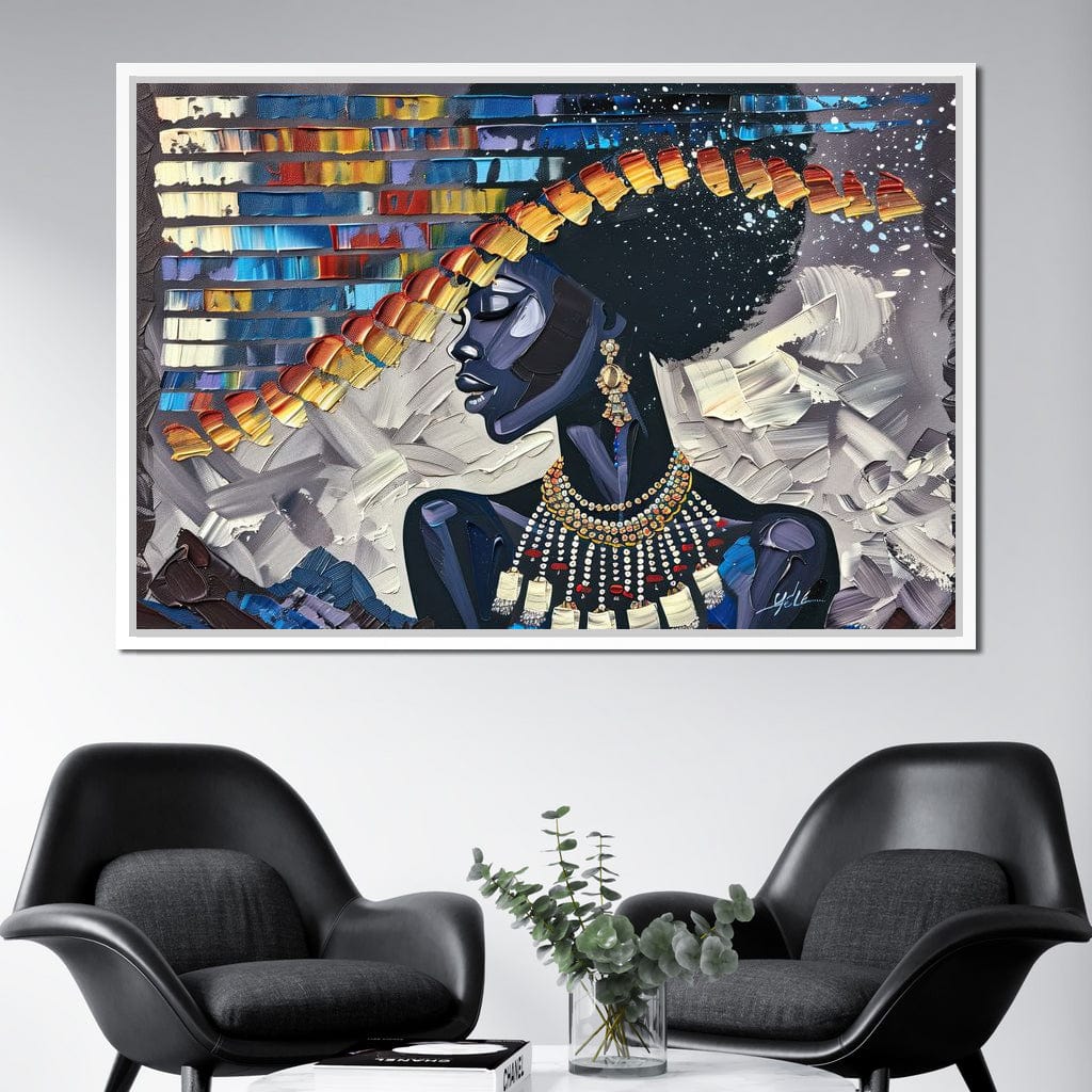 Starry Night Silhouette Canvas Wall Art