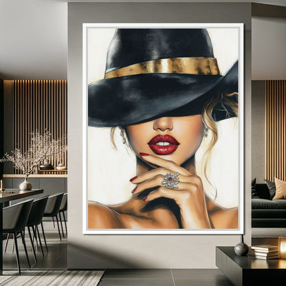 Midnight Allure Elegance Canvas Wall Art