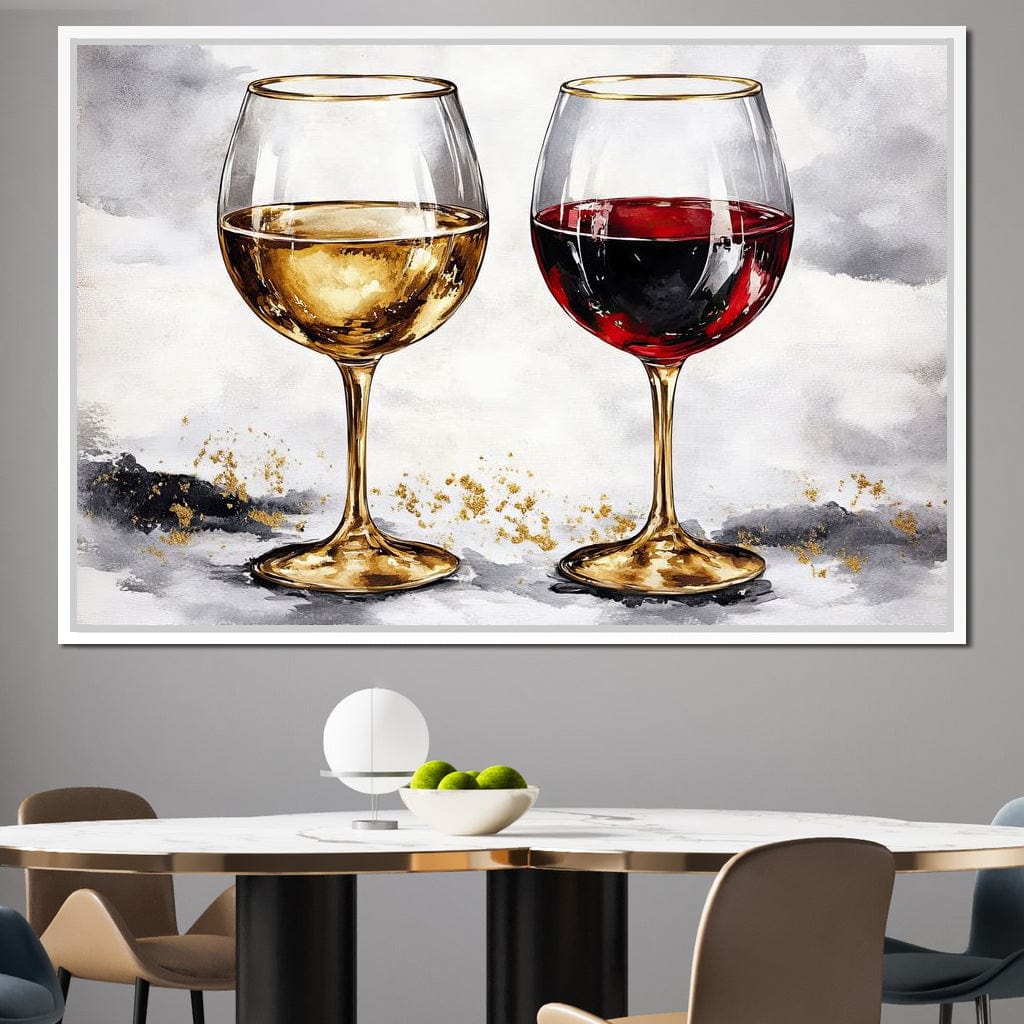 Red & White Wine Canvas Wall Art