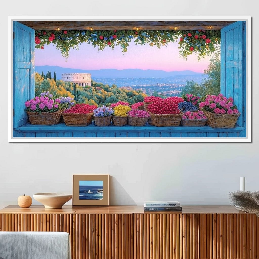 Tuscan Garden Splendor Vista Canvas Wall Art