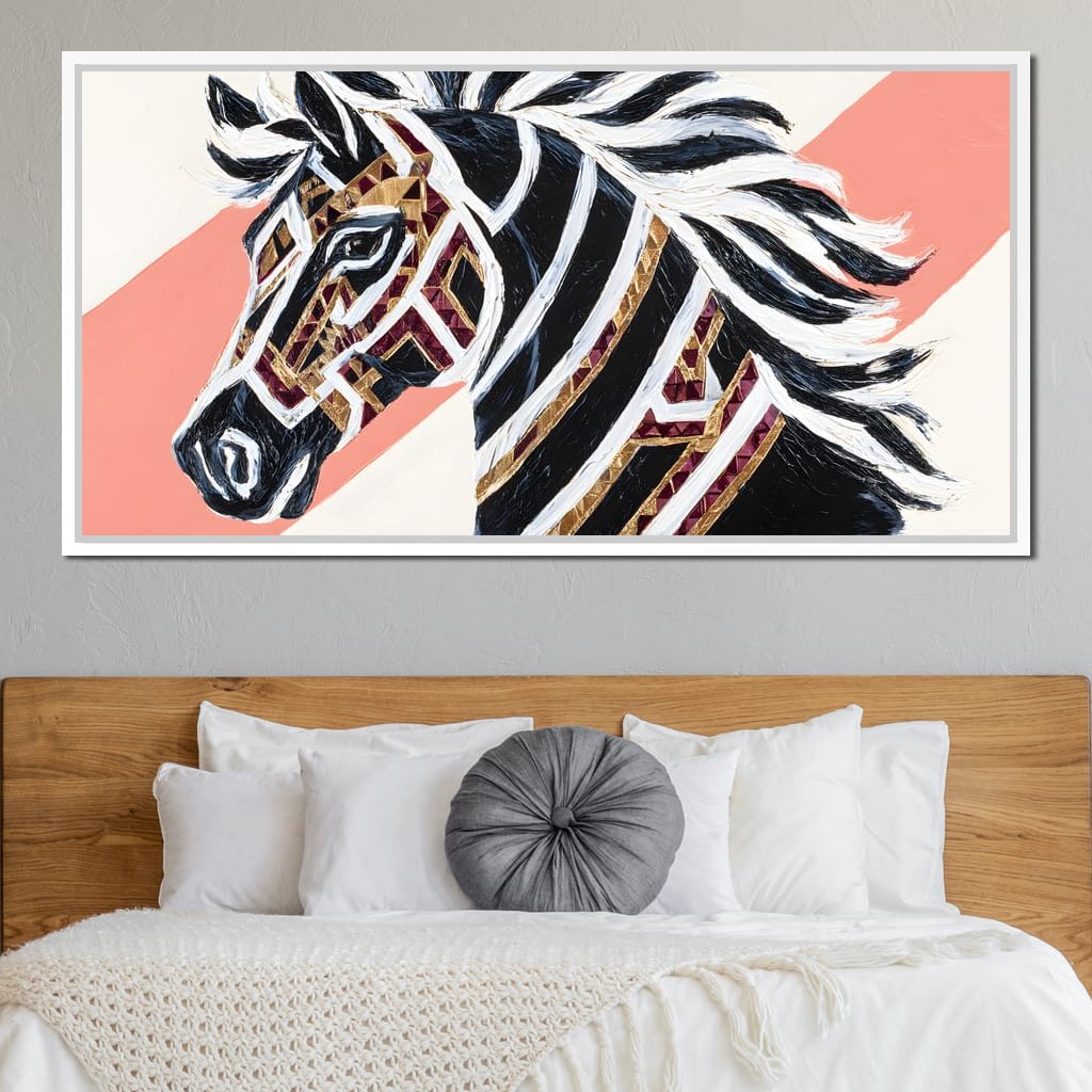Majestic Mosaic Stripes Canvas Wall Art