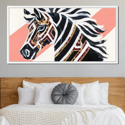 Majestic Mosaic Stripes Canvas Wall Art