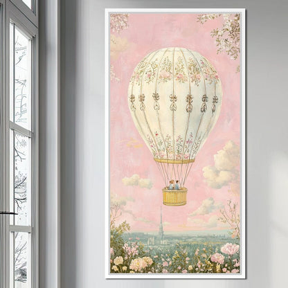 Whimsical Ballad of Airborne Dreams Canvas Wall Art