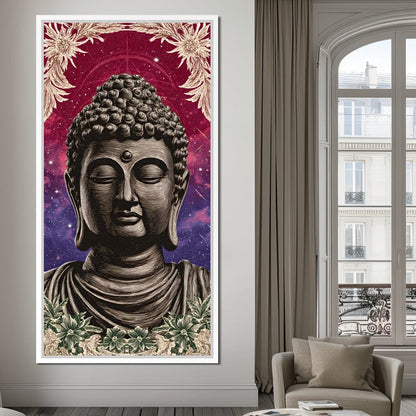 Celestial Buddha Tranquil Flow Canvas Wall Art