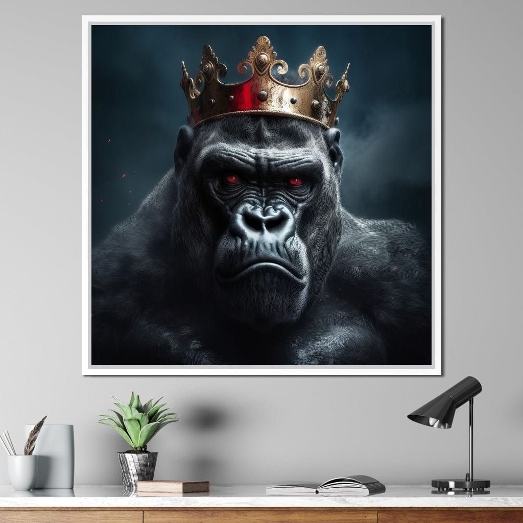 Gorilla Crown Canvas Wall Art