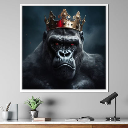 Gorilla Crown Canvas Wall Art