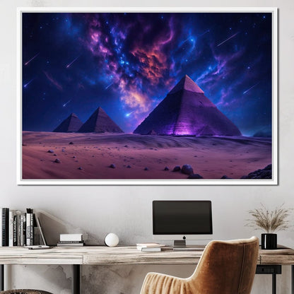 Stardust Over Giza Canvas Wall Art