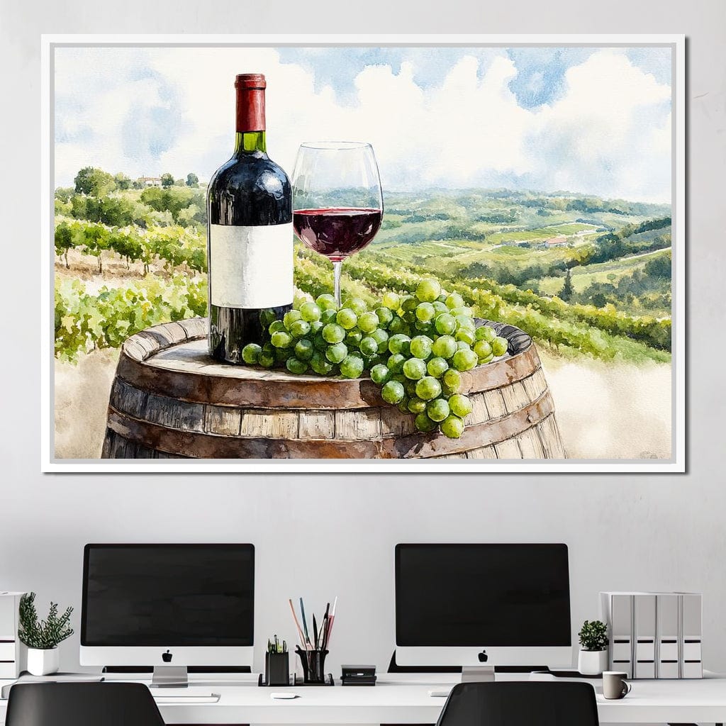 Vineyard Landscape Canvas Wall Art