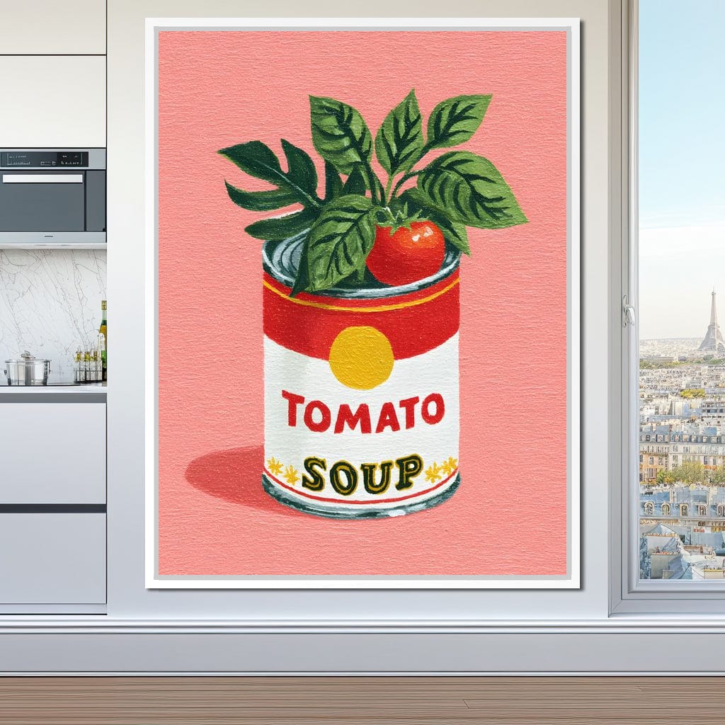 Pop Tomato Soup Garden Can Canvas Wall Art