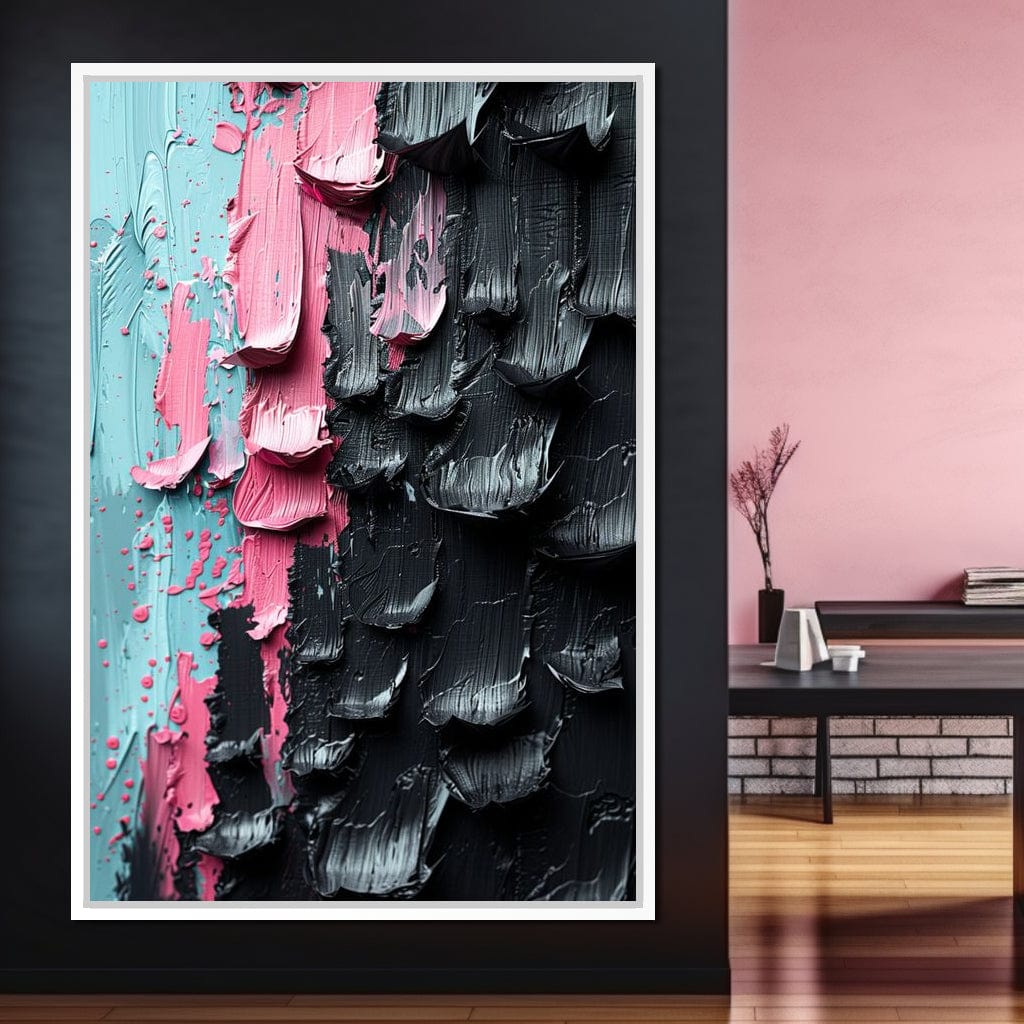 Sable Petals on Aquatic Breeze Canvas Wall Art