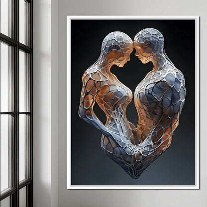 Mesh Connection Canvas Wall Art