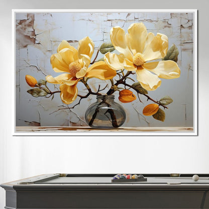 Yellow Magnolia Tree 6 Canvas Wall Art