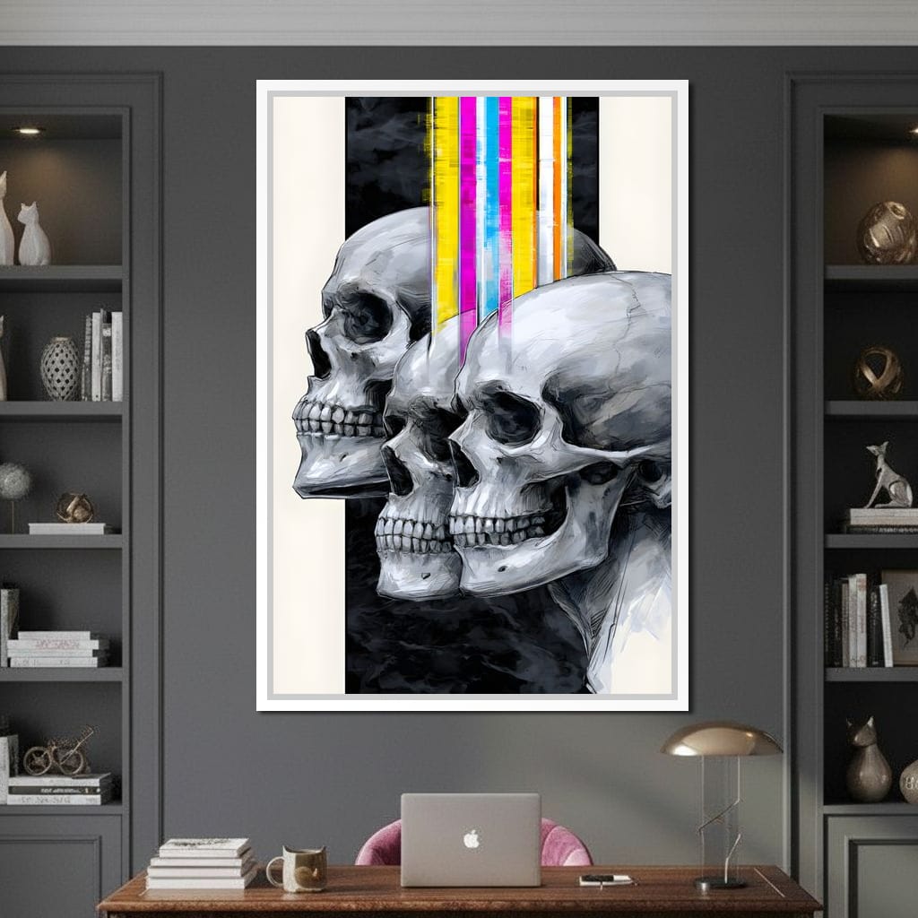 Trilogy of Modern Mortality Canvas Wall Art