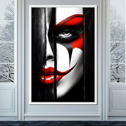 Monochrome Joker Reverie Canvas Wall Art