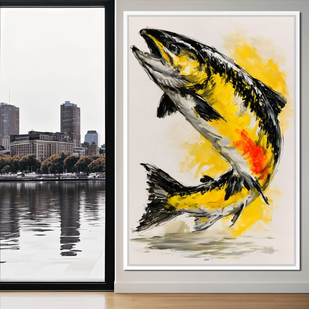 Golden Leap Towards The Morning Sun Canvas Wall Art