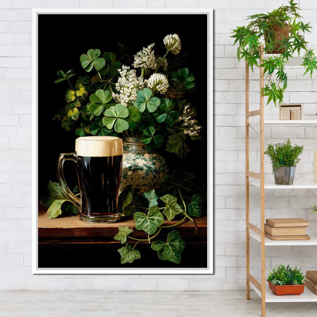 Clover Cream Stout Canvas Wall Art