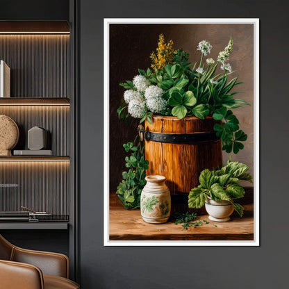 Clover With Herbs Canvas Wall Art