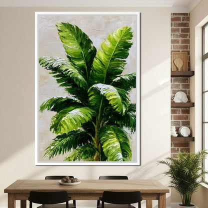 Verdant Rhythm of Tropical Palms Canvas Wall Art