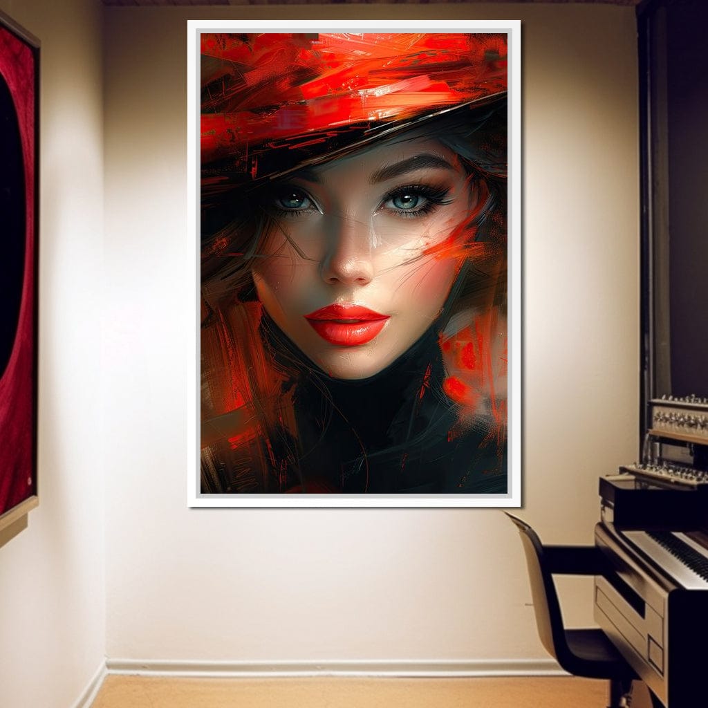 Siren in Rouge Overture Canvas Wall Art