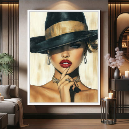 Timeless Allure Portrait Muse Canvas Wall Art