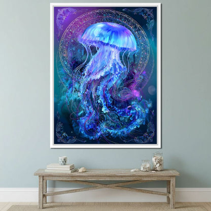 Glowing Jellyfish Ocean Ballet Canvas Wall Art