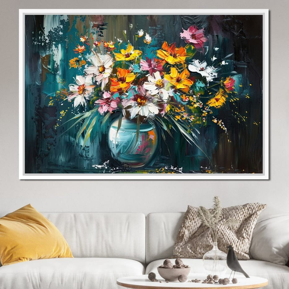 Bouquet of Wild Vibrance Canvas Wall Art