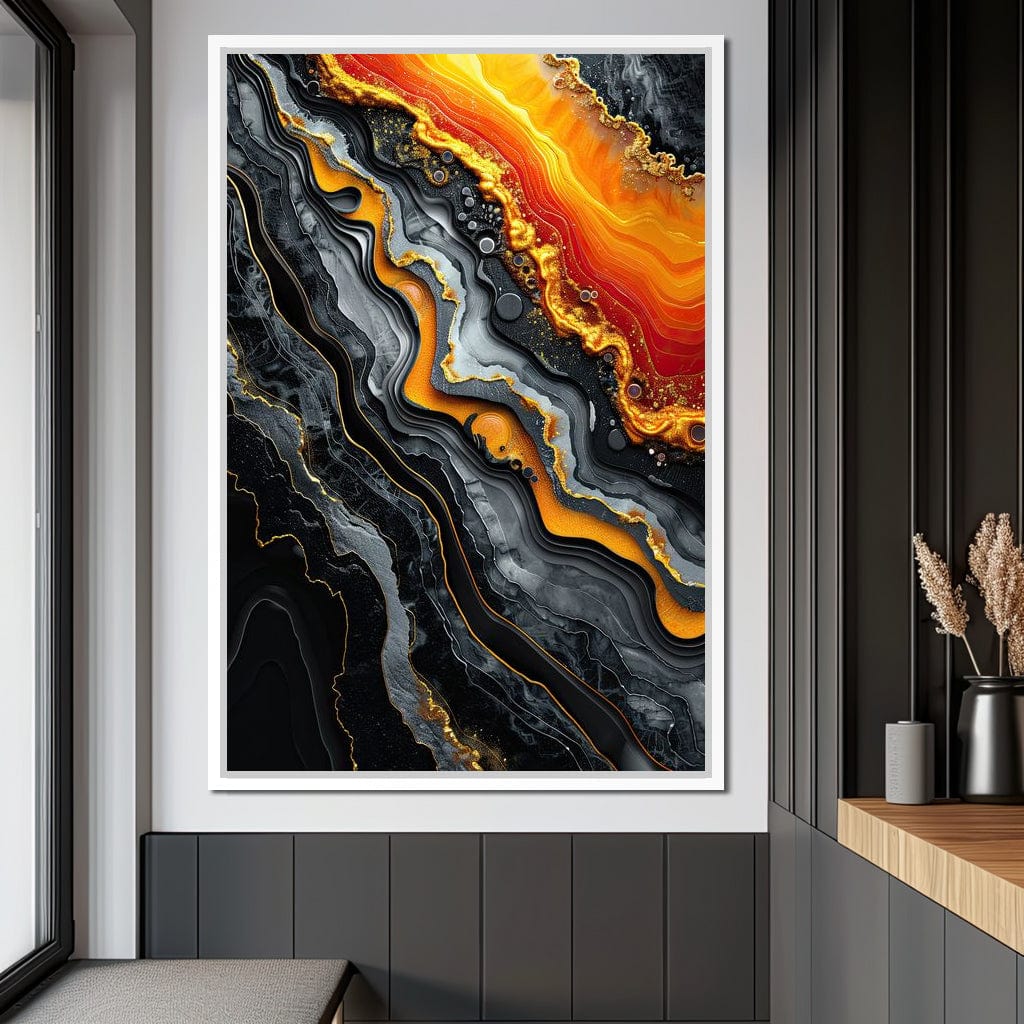 Magmatic Flux Convergence Canvas Wall Art