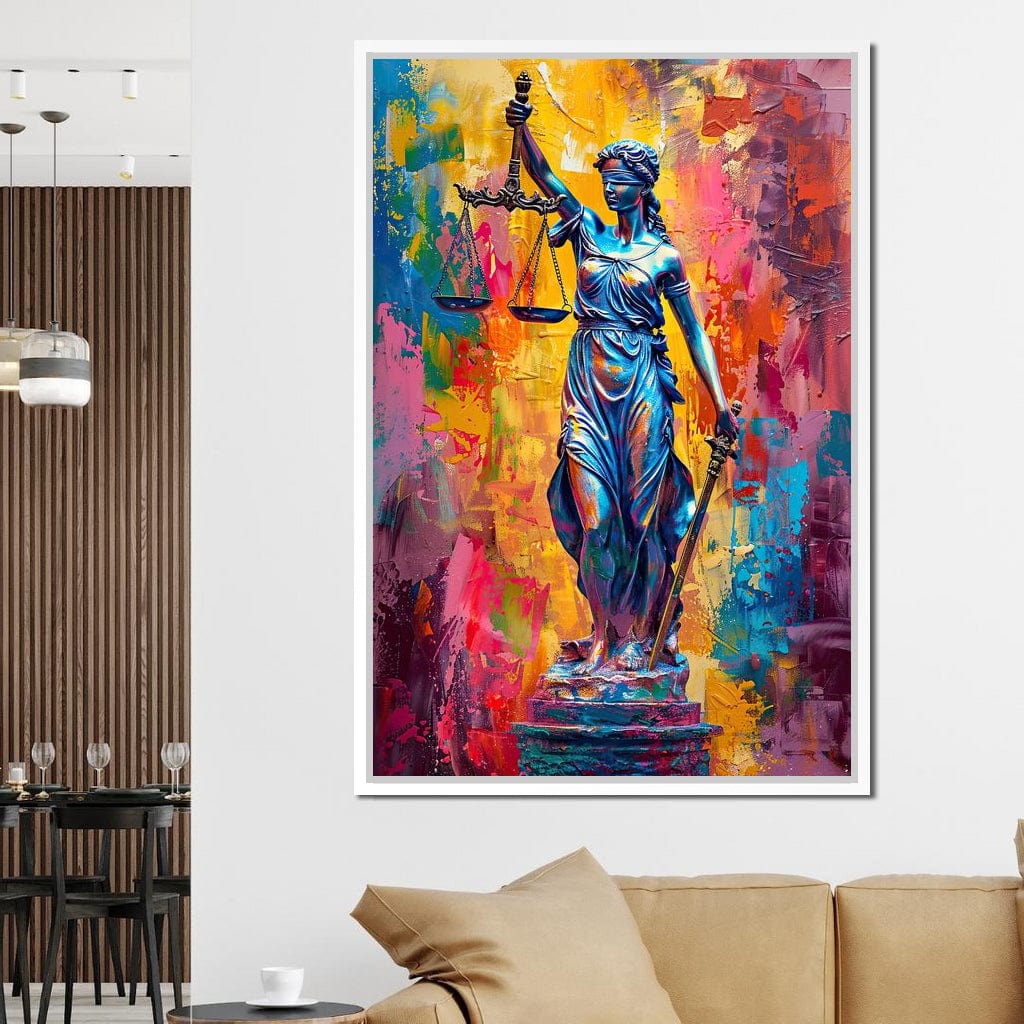 Justice Amongst Colors Reign Canvas Wall Art