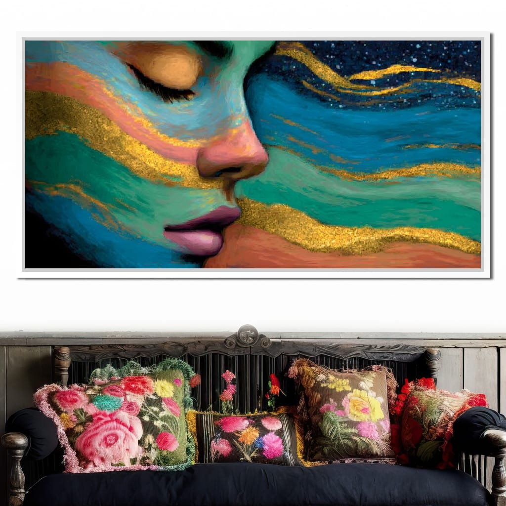 Celestial Dream Portrait Glow Canvas Wall Art