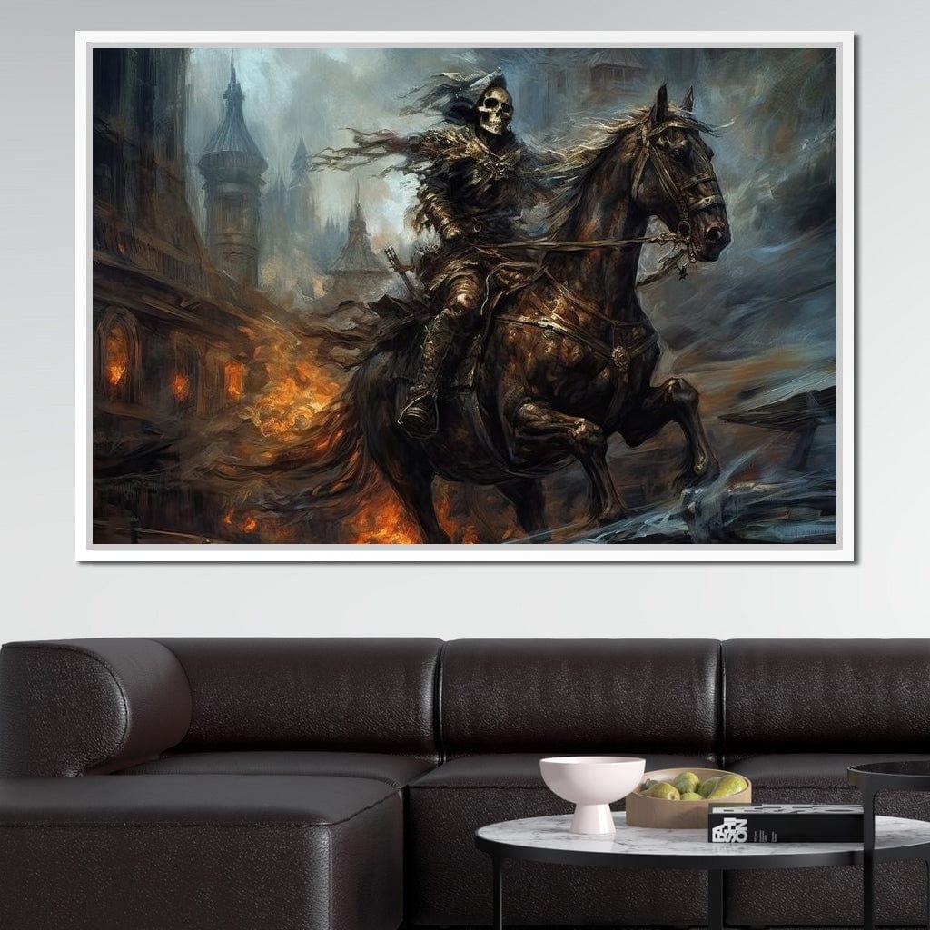 Skeleton Knight Canvas Wall Art