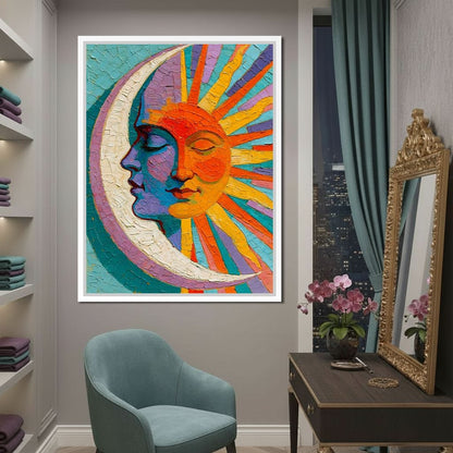 Celestial Union Of The Divided Day Canvas Wall Art