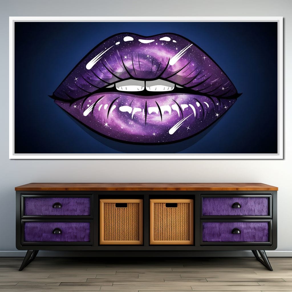 Galactic Kiss Enchantment Canvas Wall Art