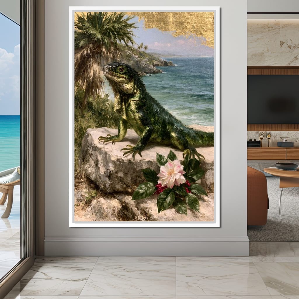 Patient Watcher of the Pacific Shore Canvas Wall Art