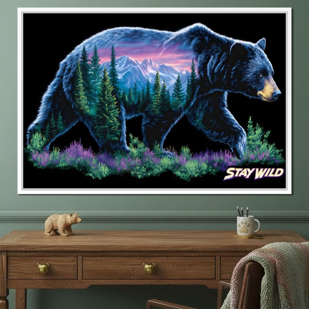 Mountain Spirit Bear Journey Canvas Wall Art